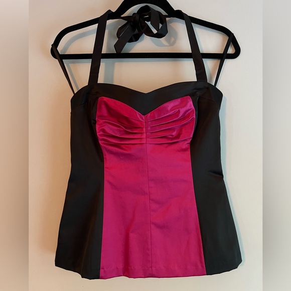 NWT Arden B Very Berry Silk Corset Top Size Small - Picture 2 of 10